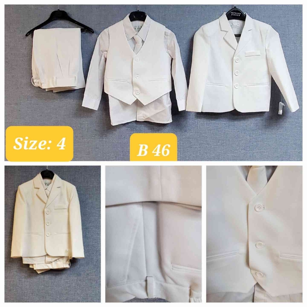 5 Piece Boys Suit | Brand:  Calla Collection | Color:  -White | RRR Apparel
